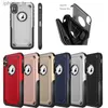 2 I 1 Matte Shell Frosted Hybrid Armor Cases Slim Back Cover för iPhone 13 12 min 11 Pro XR XS Max 8 7 Plus Samsung Note 20 S21 S20 Ultra Plus