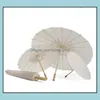 Parapluies 60pcs Parasols de mariage de mariée Papier blanc Articles de beauté Chinois Mini Craft Parapluie Diamètre 60cm Sn4664 Drop Livraison Accueil Dhys5