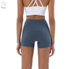 Kvinnors shorts yushuhua mjuk hög midja yoga casual sport tight elastic snabb torkande gym träning tre poäng byxor 230408