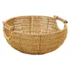 Storage Bottles Egg Basket Vegetables Baskets Woven Container Large Wooden Bread Tray Organizing Child