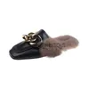 Slippers Female Shoes Plush Slippers For Adults Low Luxury Slides Mules Sexy Cover Toe 2022 Fur Flat Designer Soft Microfiber Rubber Basi J231108