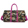 Borsone da viaggio Leopard Women Borsone da viaggio portatile per il tempo libero Sport Palestra Tote Extra Large Fitness Bagaglio Weekend femminile