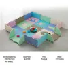 Baby mattor Playmats Eva Foam Play Mat with Fence Baby Puzzle Jigsaw Golvmattor Tjock mattor för barn Utbildningsleksaker Aktivitetsplatta Randomfärg 231108