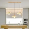 Lamps Nordic Retro Glass Wood Design LED Island Light Pendant Lights For Dining Kitchen Living Room Bedroom Ceiling Lamp E27 AA230407