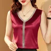 Camisoles Tanks Fashion Top Top Женская кисточка для кисточки с V-образным вырезом Женская футболка с твердым майком для женского летнего тана