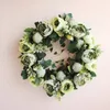 Dekorativa blommor QWE123 QWE123SILK Peony Artificial Flores Wreaths Door Colorful Garland For Wedding Home Decoration Diy Party