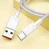 6A 66W USB Type C Super Fast Cable för Huawei Mate 40 50 Xiaomi 11 Oppo R17 Samsung X 11 12 Snabbladdning USB C Laddare Kabel Data Cord Cord Cord