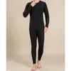 Men's Thermal Underwear 2pcs Set Fleece Lined Long Johns Base Layer For Men Cold Winter