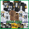 22 Najee Harris Football Jersey Pittsburghs Steeleres Minkah Fitzpatrick Cameron Heyward Kenny Pickett T.J. Watt George Pickens Minkah Fitzpatrick Jerome Bettis