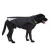 Hund regnrock, justerbara vattensäkra husdjurskläder, lätt regnjacka med reflekterande remsa, enkelt steg i stängning, hundkläder hundjacka, svart