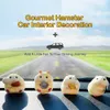S söt anime Stealing Interior Gourmet Hamster Figures Auto Dashboard Decoration for Car Accessories Woman AA230407