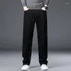 Calças Masculinas Outono E Inverno Jeans Soltos Reto Japonês Stretch Casual Wear