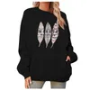 Dameshoodies Verenprint Leuke cartoon Fitness Crop Top Hoodie Pullover Oversized voor dames Blusas Femme