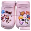 Acessórios para peças de sapatos 100 PCs fofos diferentes encantos diferentes para crianças de decoração para crianças menino e menina entrega de tênis de entrega dhdkl