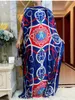 Casual Dresses Africa Fashion Blogger rekommenderar tryckt Silk Kaftan Maxi Loose Summer Beach Bohemian Long Dress