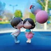 s Cute Interior toon Balloon Couple Action Figure Ornaments Auto Dashboard Decoration For Women Car Accessories AA230407