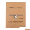 Ketten-Wunsch-Armband mit Geschenkkarte Mtitype Charm Bracelets Bangles For Women Men Friendship Statement Schmuck Greeting Cardsz Drop Dhbw4