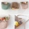 Shopping Bags 2pcs Girls Shoulder Bag Straw Rattan Weave Crossbody For Baby - Pink & Green