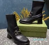 Bottines de styliste en cuir véritable pour femmes, bottines Chelsea Martin à talon bloc, styles de luxe robustes pour femmes