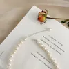 ペンダントネックレスAshiqi Natural Freshwater Pearl Necklace 925 Sterling Silver Jewelry for Womenギフト231108