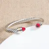 Bangle JADE ANGEL Fashion Cuff Copper Bracelet For Women Classic Spiral With Gold Plated Inlaid Red Zircon Jewelry Party Gift