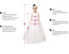 Robes de fille princesse dentelle fleur 2023 Tulle filles Pageant première Communion rose belles robes de soirée pour enfants
