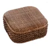 Pillow Rattan Low Stool Creative Round Handmade Straw Chair Sofa Coffee Table Household Living Room Solid Wood Shoe