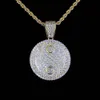 Designer Jewelry Hot Selling Yin And Yang Style Brass Jewelry Iced Out Cubic Zirconia Folk Customs Hip Hop Pendant Necklace