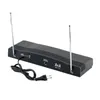 Freeshipping Microphone System Professional Wireless Dual HandHeld 2 x Mic Mottagare Partihandel TSSVT