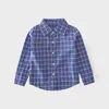 boy shirt blue color designer kid fashion winter clothes wholesale cotton material child girls shirts clothe 90-170 cm