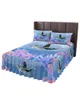 Jupe de lit dessin animé océan baleine de mer profonde, couvre-lit élastique avec taies d'oreiller, housse de matelas, ensemble de literie, drap