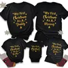 Aile Eşleşen Kıyafetler Doğdu Bebeğin İlk Noel Yenilikleri Aile Aile Kıyafetleri Noel Baba Anne Kids T-Shirts Bebek Duyuruldu 231107