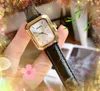 Prix Premium mouvement à quartz mode femmes montre date automatique bracelet en cuir véritable petit design dame horloge cristal miroir visage carré bracelet montre-bracelet cadeaux