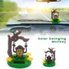 Dekorationer Cartoon Swing Monkey Solenergi Dancing Animal Swinging Dancer Toy Car Interiör Dekorera hemmakontor Diskdekor Toys Gifts AA230407
