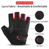 Cykelhandskar ROCKBROS CYKLING GLEKER Cykel Sockproof Foam Padded Half Finger Short Glove Anti Slip Breattable MTB DH Rode Cykel Mens Handskar 231108