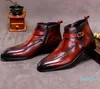 Ботинки Martin с пряжкой и ремешком в британском стиле, официальная деловая обувь, мужская обувь в стиле вестерн