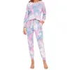 Women's Sleepwear Womens Pajama Sets 2 Piece Tie Dye Long Sleeve Loungewear Fall Clothes Women Slippers Girl Size 5 Little Girls And Robe