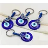 Porte-clés Mode Papillon Tortue Hibou Palme Yeux Maléfiques Porte-clés Porte-clés Porte-clés En Métal Verre Chanceux Oeil Bleu Pendentif Ornement Dhgarden Dhrak