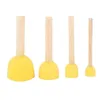 Freeshipping 4pcs/Lot*10 Stencil Brush Wooden Handle Sponge Foam Brush Furniture Art Craft Painting Education Tools Set Drawing Toys Hwhtl