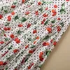 Skirts European and American womens clothes 2023 spring new Cherry polka dot print fashion pleated cotton skirt