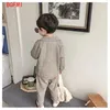 Clothing Sets Spring Autumn children's clothing Suit Kids Clothes Boys V-Neck Tops pants 2 piece set Plaid Formal wear 2-10Y Thin Outerwear 231108