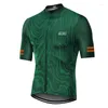 Racingjackor 2024 Summer Cycling Jersey Men Coolest Bicycle Riding Wear Air Mesh Short Sleeve Bike Shirt Green Mtb Clothing Coolmax XXS