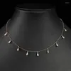 Catene Trendy Rhomb Pendant Ball Chain Choker Collana impilabile per le donne Fidanzata Moglie Regalo JL1906