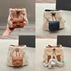Sac à dos design femmes sacs à dos en cuir d'agneaux en laine sac seau sacs à livres gagnant dames mode all-match sac à dos classique
