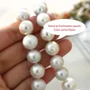 قلادة قلادة Ashiqi Big Edison Natural Freshwater Pearl Necklace for Women