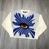 Erkek Sweaters Hatalar Evi Süvari Erkek Kadınlar 3D Stereo Gözler Sıradan Kol Örgü Sweatshirt