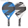 Tennis Rackets High Quality Beach Tennis Racket Carbon and Glass Fiber Soft EVA Face Tennis Racquet with Bag Cover Unisex Equipment Padel Q231109