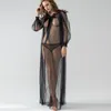 Women's Sleepwear Night Dress Women Lace Mesh Sexy Transparent Nightgown Lingeries For Woman Loose Long Pajamas Home One Size