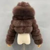 여자 모피 가짜 가을 모피 자른 코트 재킷 재킷 여성 푹신한 탑 코트 후드 스트레이트 겨울 자켓 패션 스트리트웨어 231108