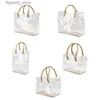 Cosmetische tassen Dames DIY-cadeautas Dames Doorzichtige PVC-handtas Vrouwelijke handgemaakte tassen Q231108